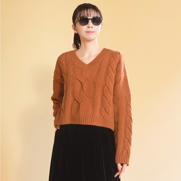 ふわとろ Cashmere Sweater "Daisy Twist"