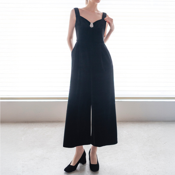 Daisy Velour Coco Jump Suit