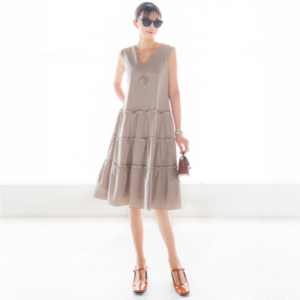 Dress "Millefeuille V Slim"