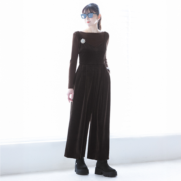 Daisy Velour Coco Jump Suit