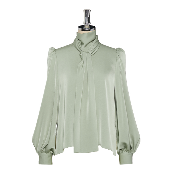 Blouse Daisy Elegant Ribbon (Antique Green)