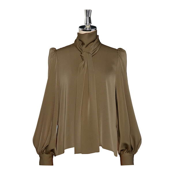 Blouse Daisy Elegant Ribbon (Antique Brown)