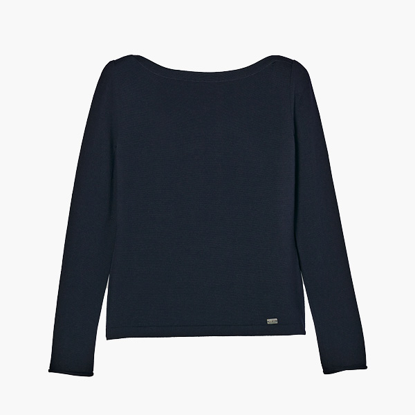 しっとりウール "Prima Knit Top" (Midnight Blue)