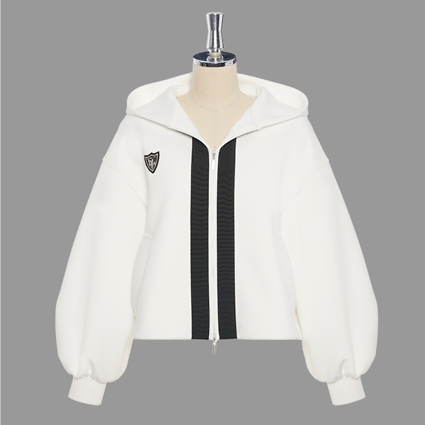 ミルフィーユスウェット“Daisy Parka” (White)