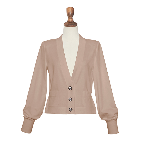 Elegant Shape Cardigan(Milk Tea)