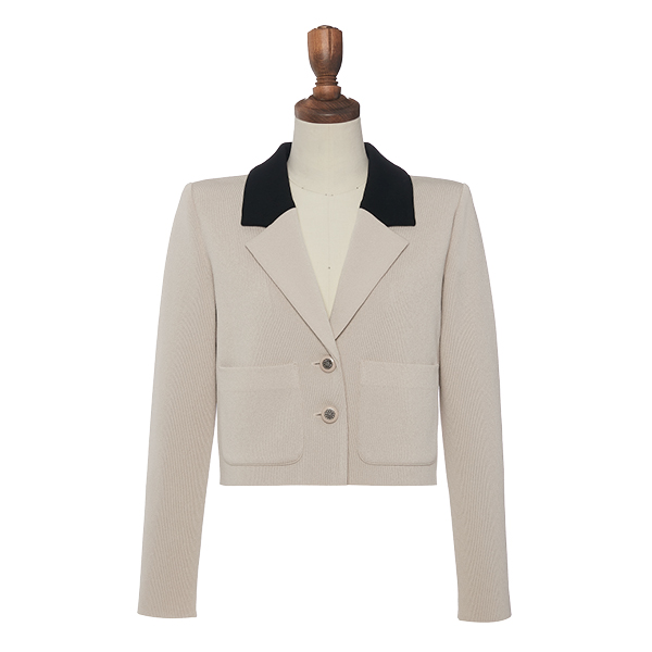 Effortless Knit Jacket(Milk Tea)