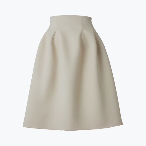 High-Hip Skirt (Light Beige)