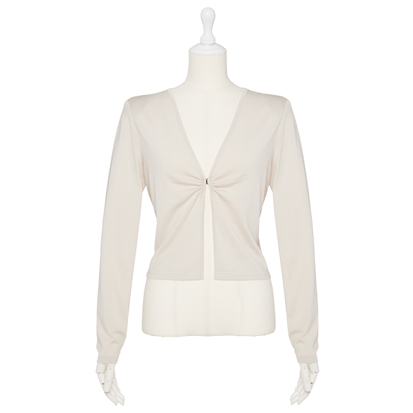 さらさら Knit "Style-Up Cardigan"(Powder Beige)