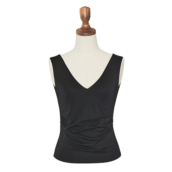2WAY Top "Elegant V"(Black Black)
