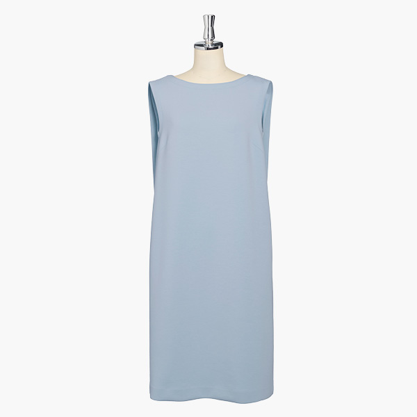 ジャージードレス "Audrey Cocoon" (Light Blue)