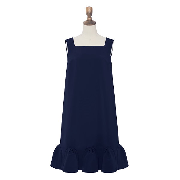 Elegant Curve Dress(Midnight Blue)