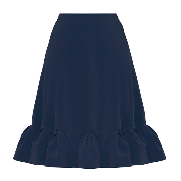 Elegant Curve Skirt(Midnight Blue)