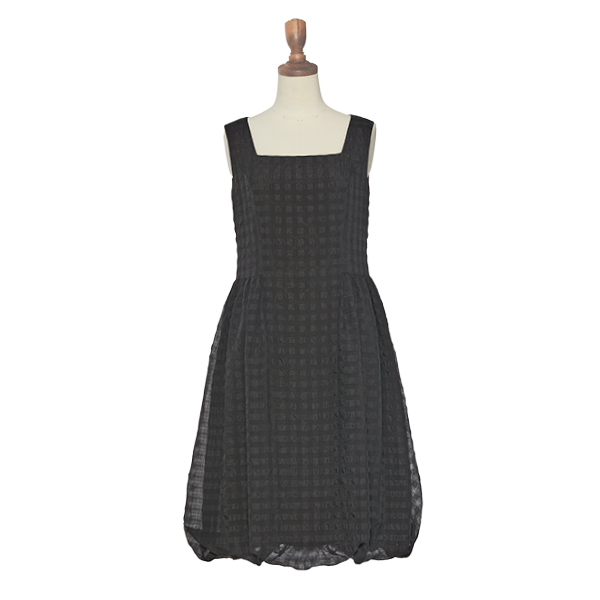 Airy Balloon Dress(Black Black)