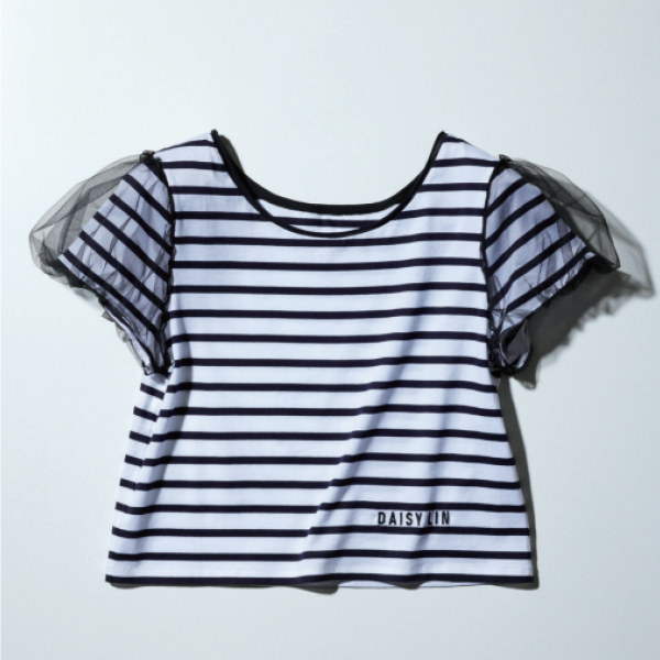 T-Shirt “Border Prima” (Navy×White)