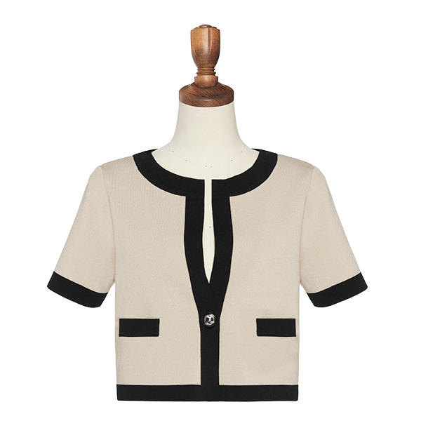 Graceful Summer Knit Cardigan(Beige)