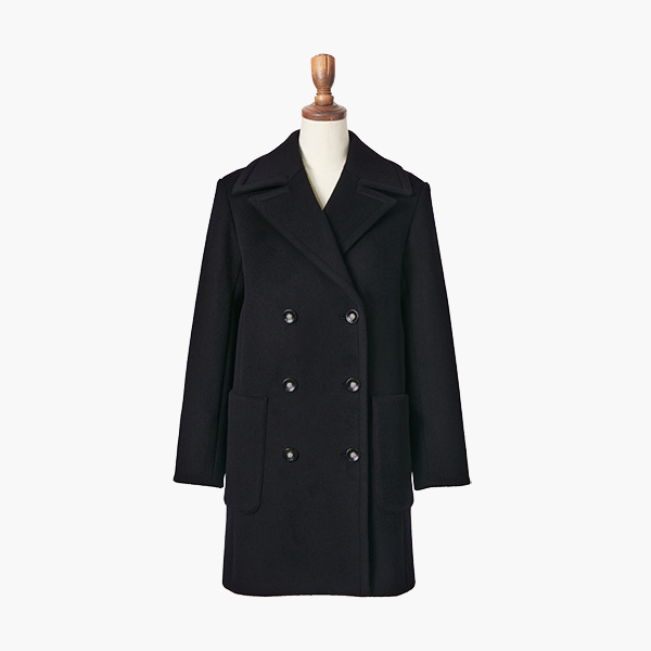 DAISY LIN Pea Coat (Black Black)