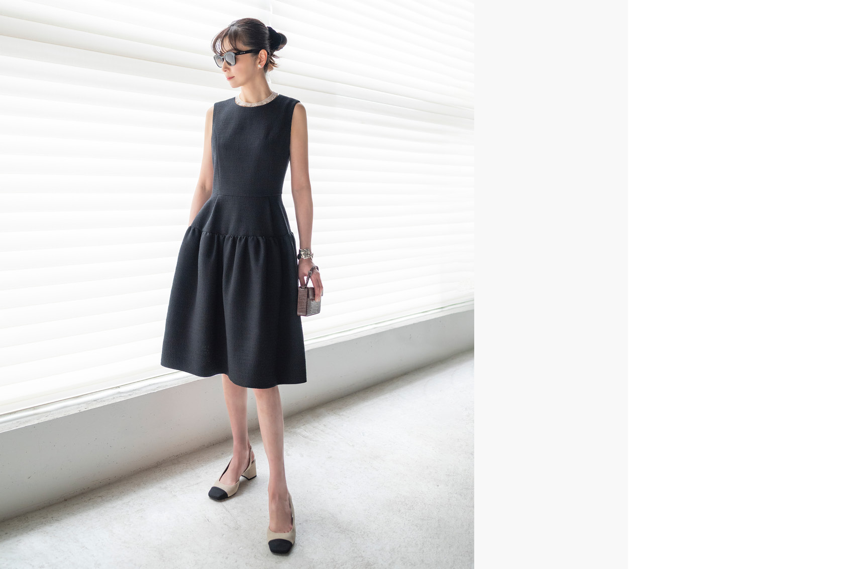 DAISY LIN | Official website and Online Boutique / Dress Lady Tweed  (Black)