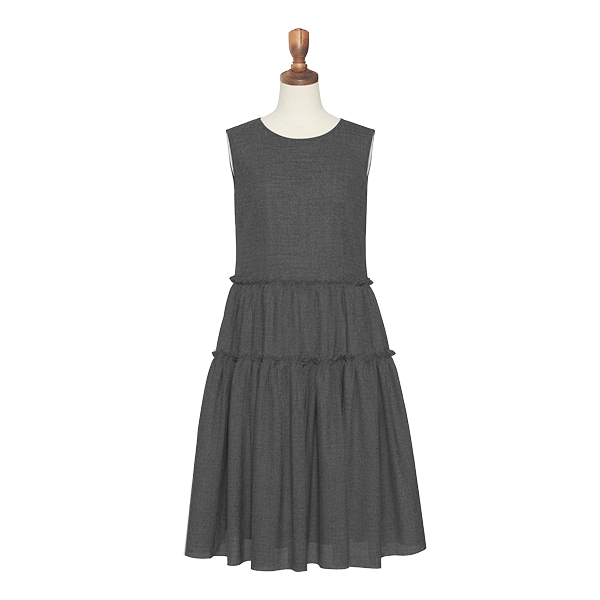 Dress “Millefeuille Flare“(Medium Gray)