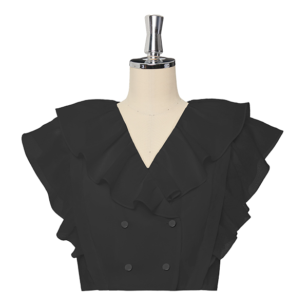Frill Top “Daisy Daisy” (Black Black)