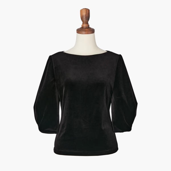 Top "Cocoon Velour" (Velvet Black)