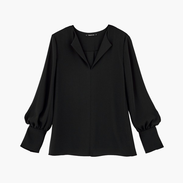 Daisy Sophisticated Blouse(Black Black)