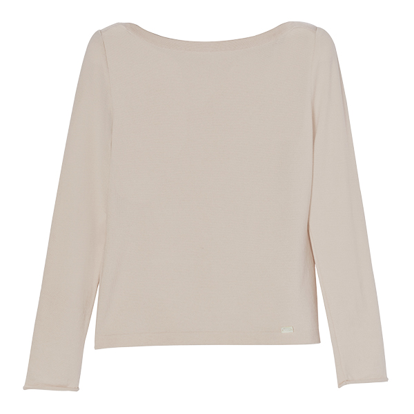 しっとりウール "Prima Knit Top"(Light Beige)