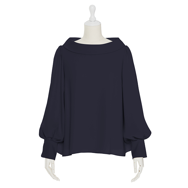 Audrey Collar Blouse(Midnight Blue)