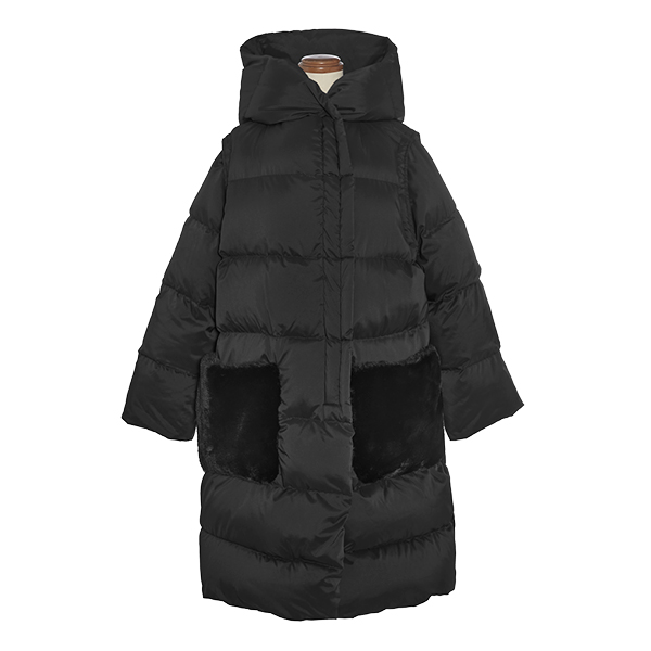 2WAY Coat “Travel Down” (Black Black)