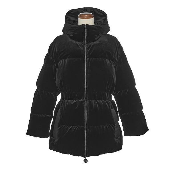 Daisy Velour × Satin "Luxe Down" (Black Black)