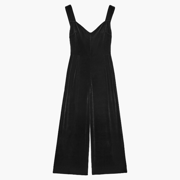 Daisy Velour Coco Jump Suit (Velvet Black)