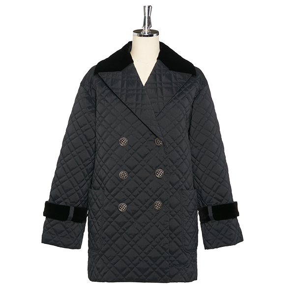 キルティングコート "Uptown Lady" (Black Black)