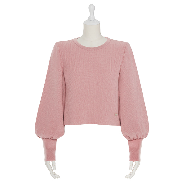 しっとりウールSweater "Daily Puff“(Pink)