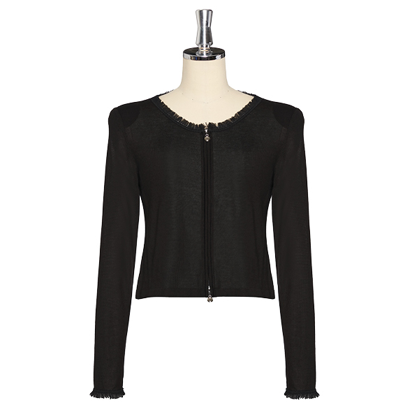 Super Light Cardigan “Tulle Symphony” (Black Black)