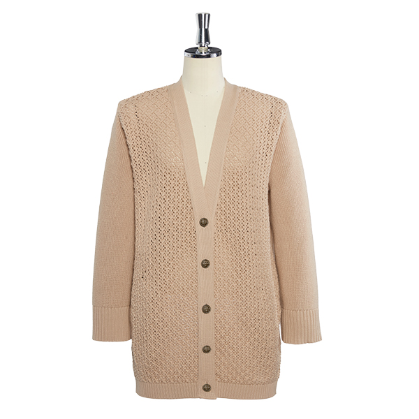 Pineapple Long Cardigan (Beige)