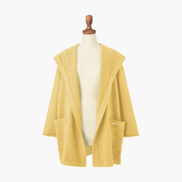 Knit Half Coat "Bristol" (Soft Yellow)