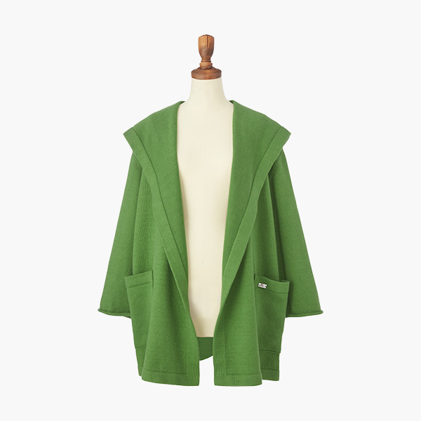 Knit Half Coat "Bristol" (Green)