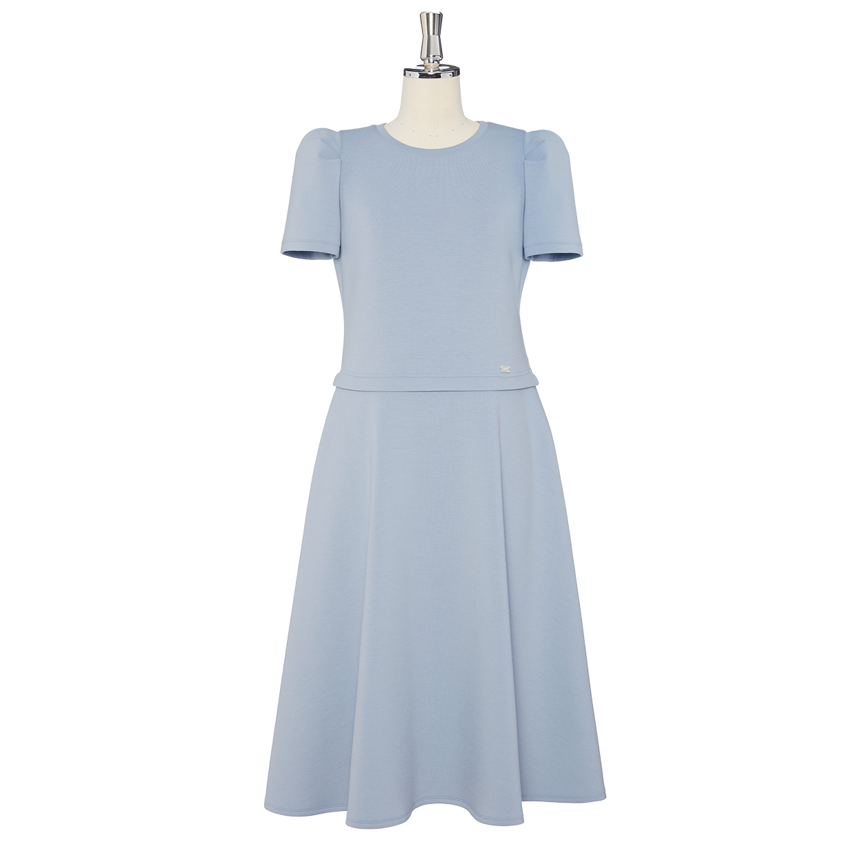 ジャージードレス“Airy Puﬀ” (Light Blue)