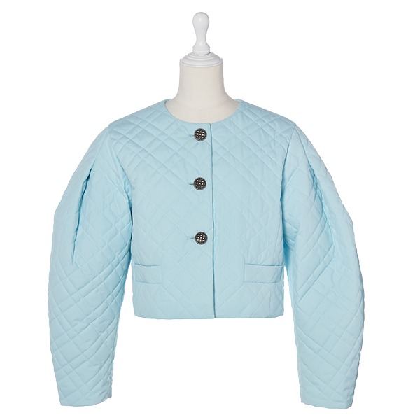 キルティングジャケット “Cocoon Sleeve” (Light Blue)