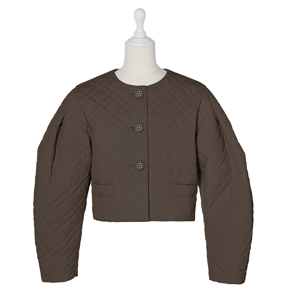 キルティングジャケット “Cocoon Sleeve” (Hazel)