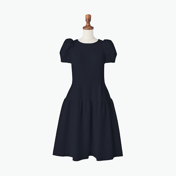 Cocoon Sleeve Dress (Navy)