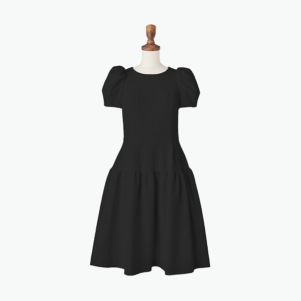 Cocoon Sleeve Dress (Black)