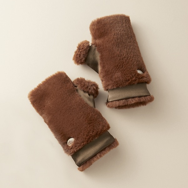 Love Fur Gloves (Brown)