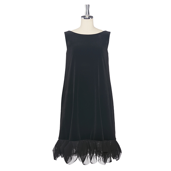 Daisy Velour 2WAY Symphony Dress (Velvet Black)