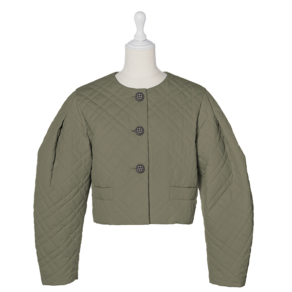 キルティングジャケット “Cocoon Sleeve” (Hazel)