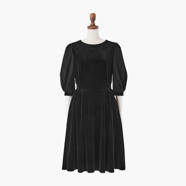 Dress "Elegant Velour" (Velvet Black)