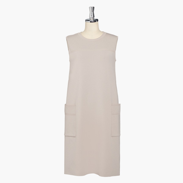 Knit Dress "Noble Lady Tank" (Powder Beige)